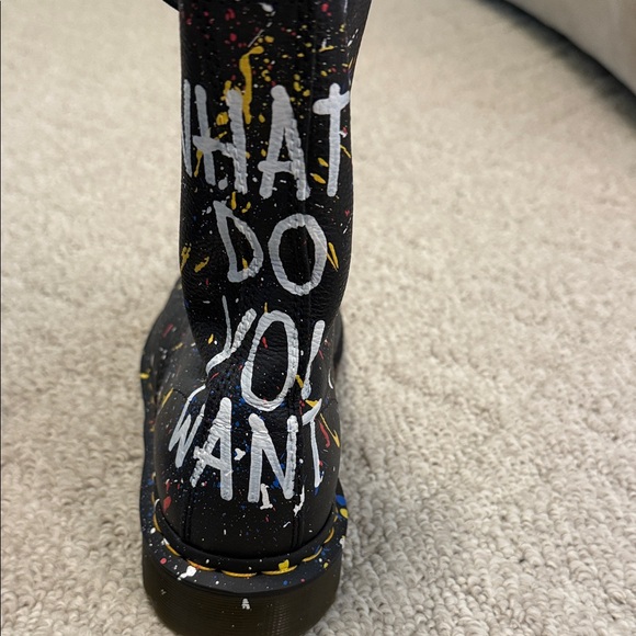 Boots with Colorful Paint Splatter - Picture 3 of 5